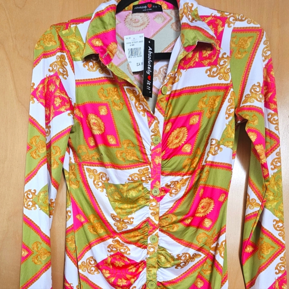 New multi color shirt dress